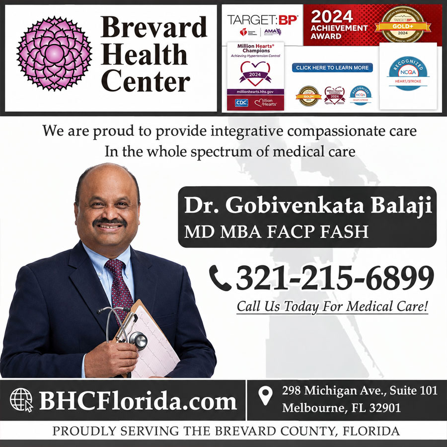 Brevard Health Center is led by Dr. Balaji.  For over 25 years, Dr. Balaji
